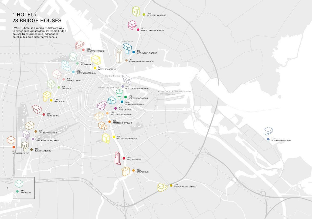 SWEETS - Kinkerbrug Lejlighed Amsterdam Eksteriør billede